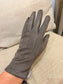 Faux Suede Gloves - Brown