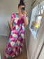 LOTTIE Maxi Button Dress with Pockets - Magenta