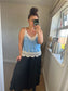 Crochet Cami Top - Blue