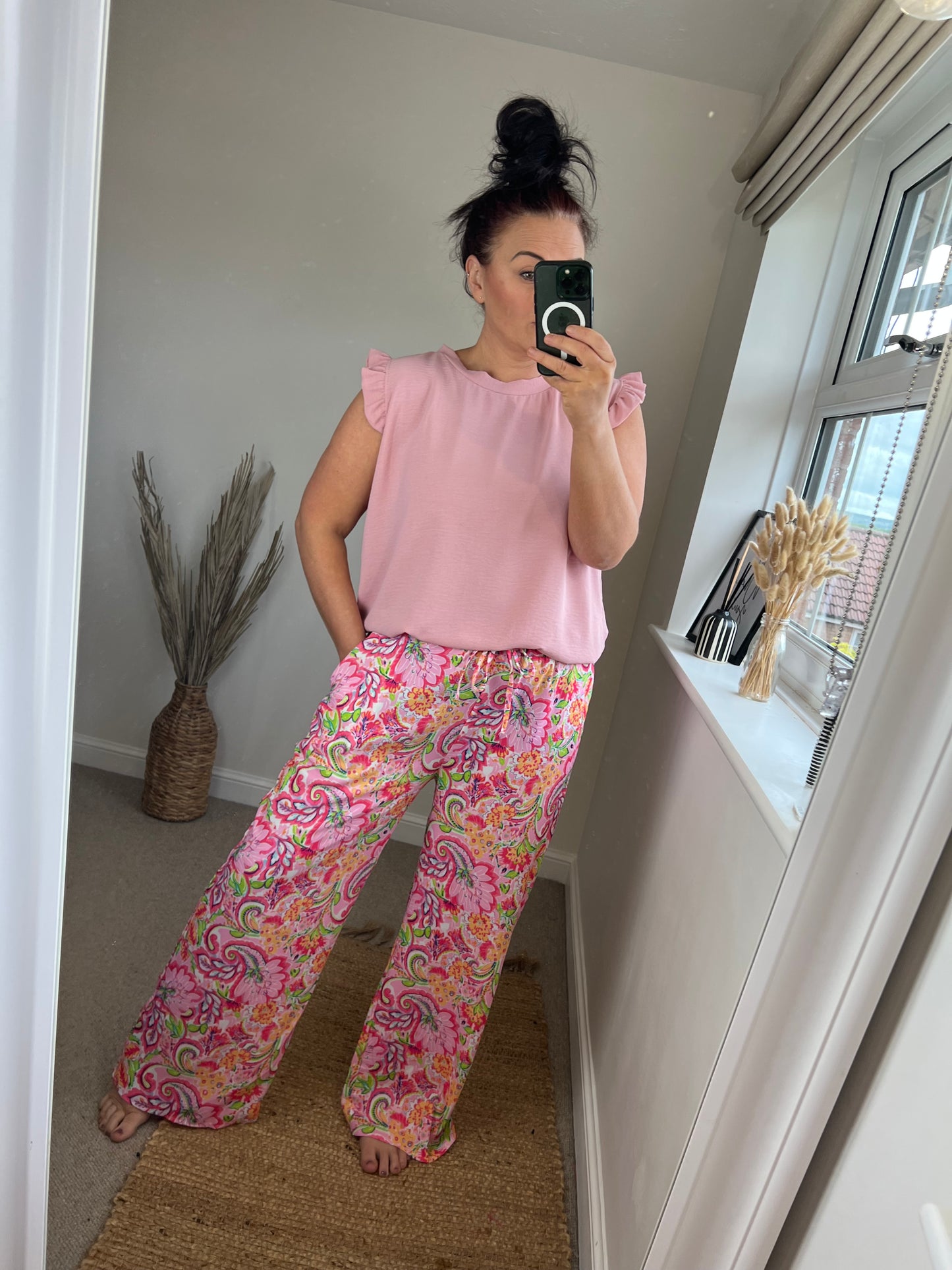 Wide Leg Trousers - Floral