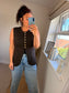 Premium Knit Waistcoat - Chocolate