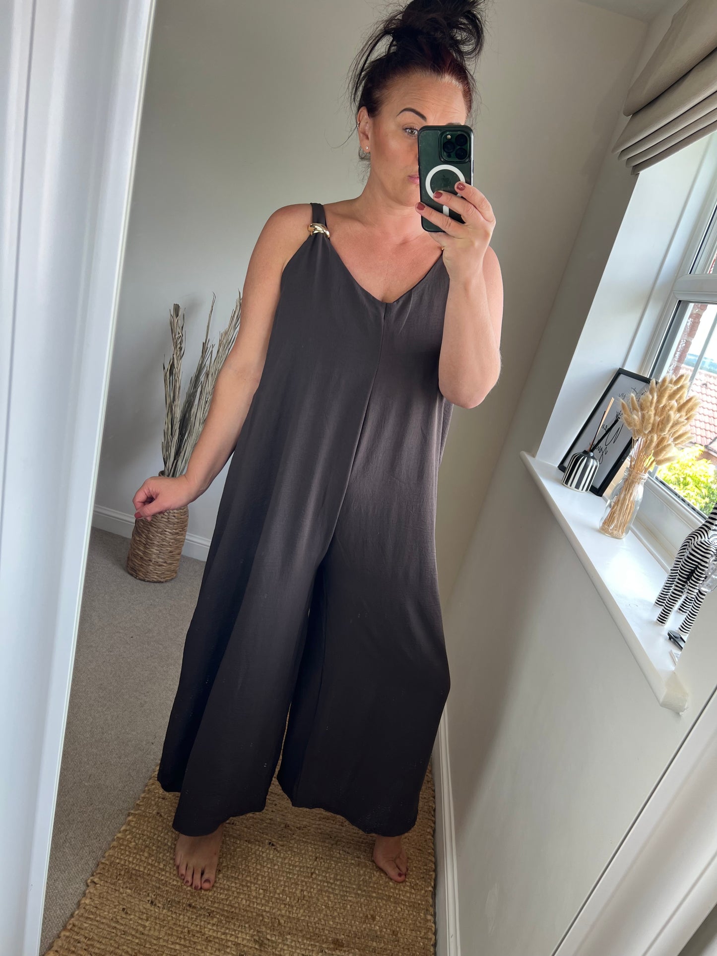 Wide Leg Jumpsuit - Chocolate