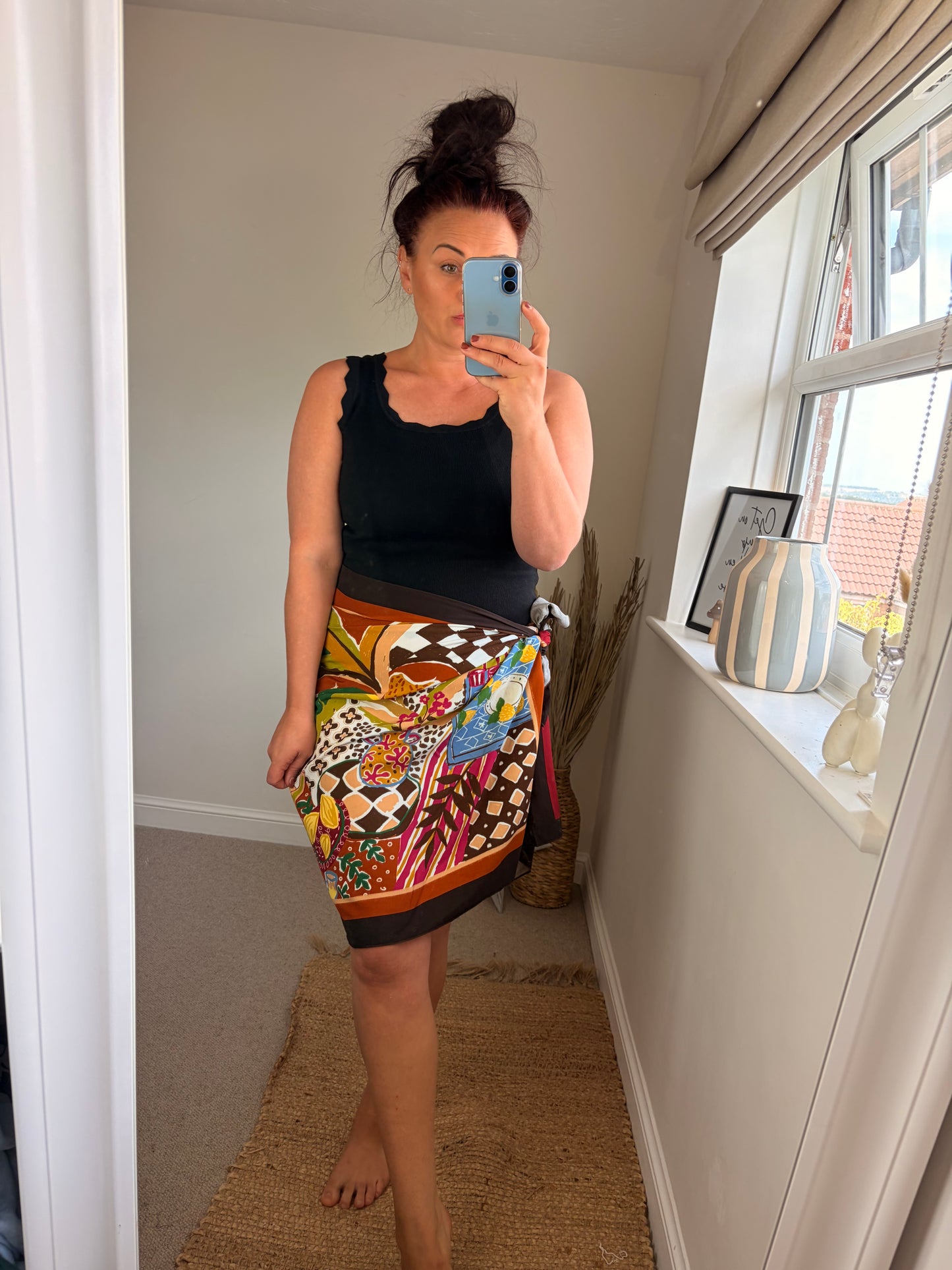 Tie Sarong Skirt - Brown