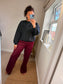 Seam Front Joggers - Wine