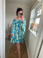 Shell Flare Dress - Turquoise