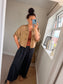Linen Military Jacket - Camel