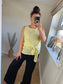 Linen Tie Top - Lemon