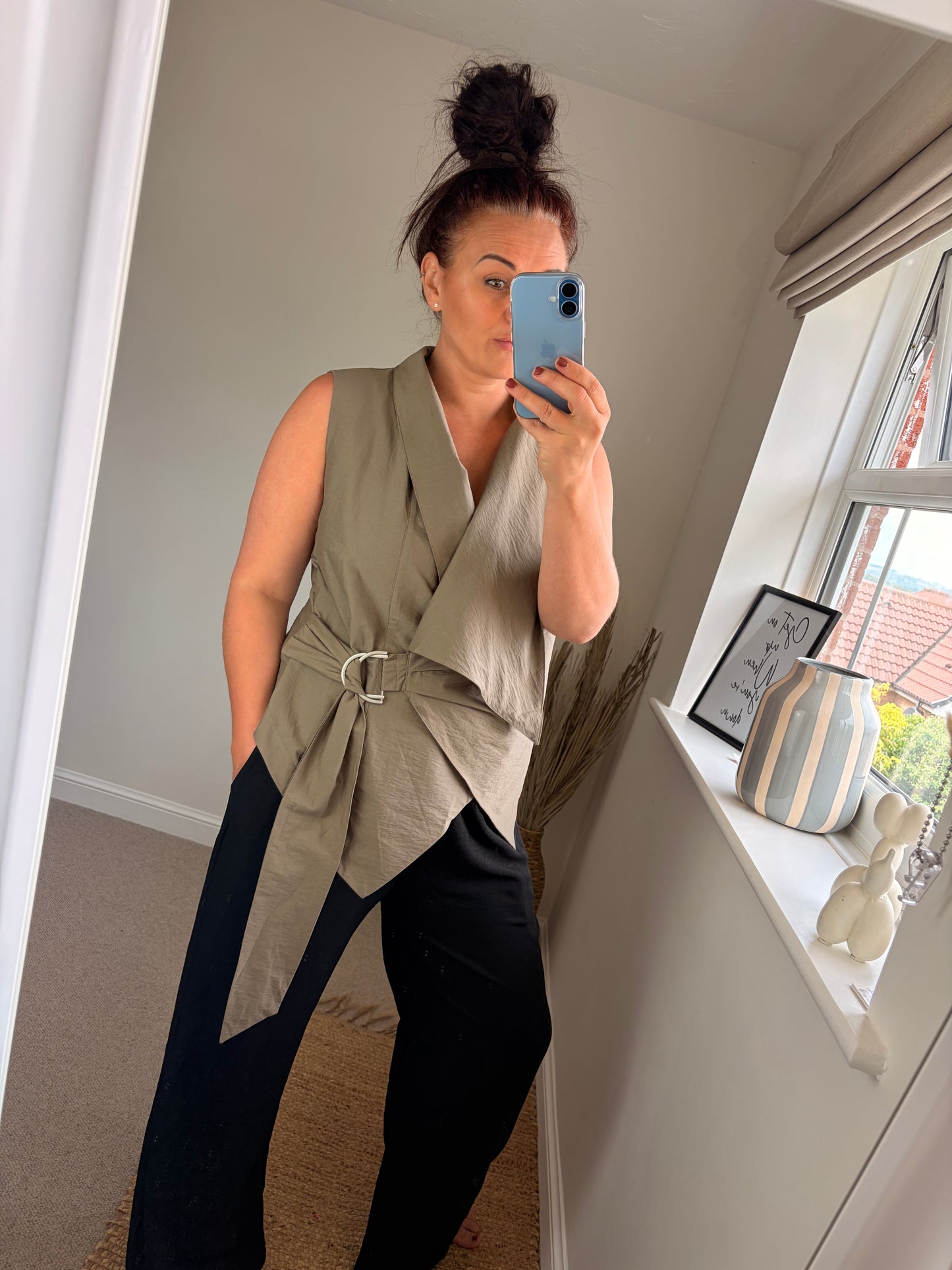 Asymmetrical Waistcoat - Beige