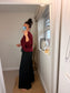 Chunky Knit Wrap Jumper - Wine