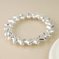 Peace of Mind - Silver Plated Polished Heart Bracelet