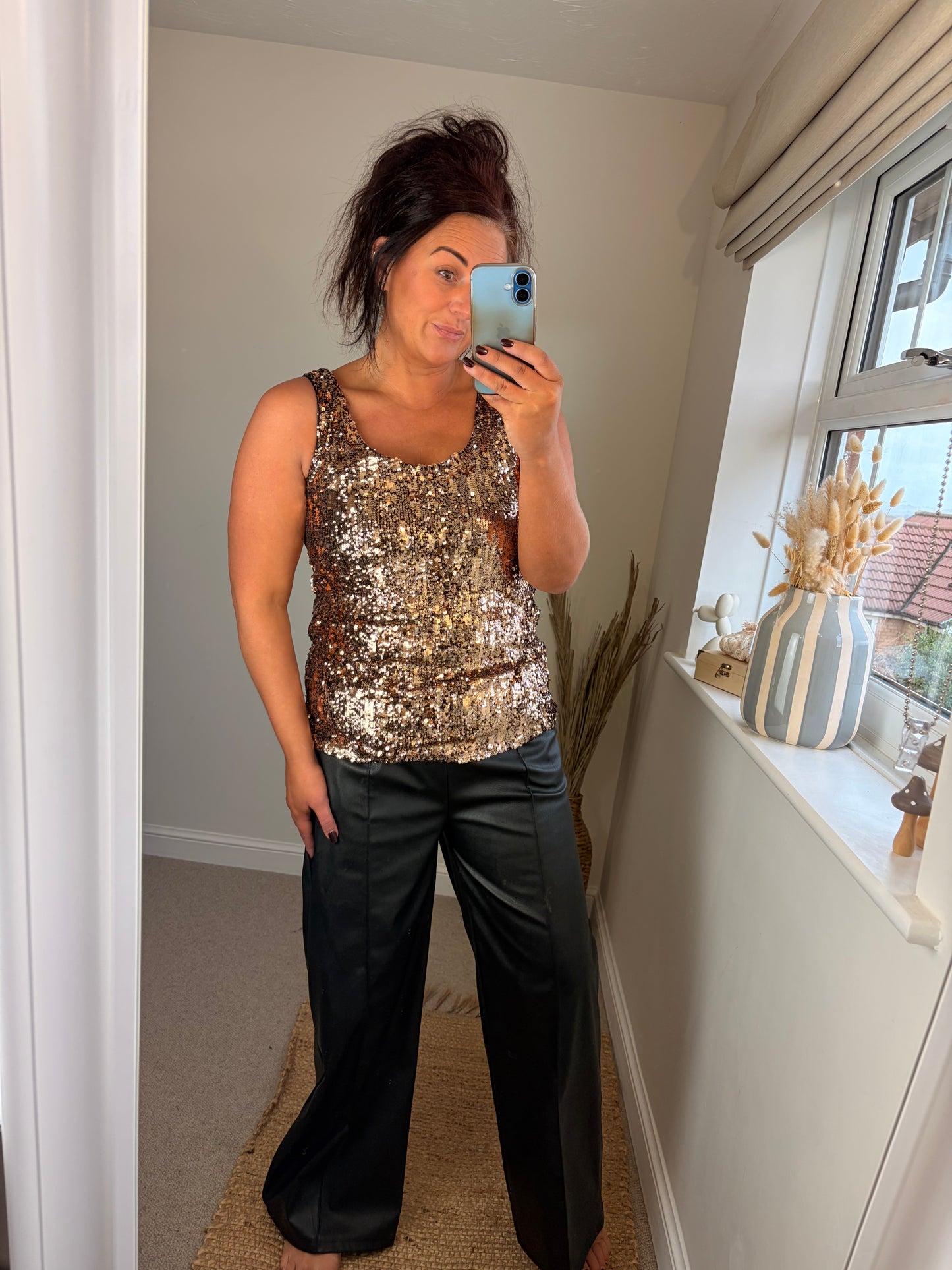 Sequin Vest - Bronze