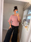 Flute Sleeve Jumper - Blush