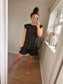 Button Back Short & Top Set - Black
