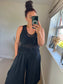 Crochet Cropped Vest - Black