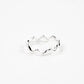 Silver Plated Adjustable Ring - Ripple Wave