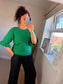 Flute Sleeve Jumper - Green