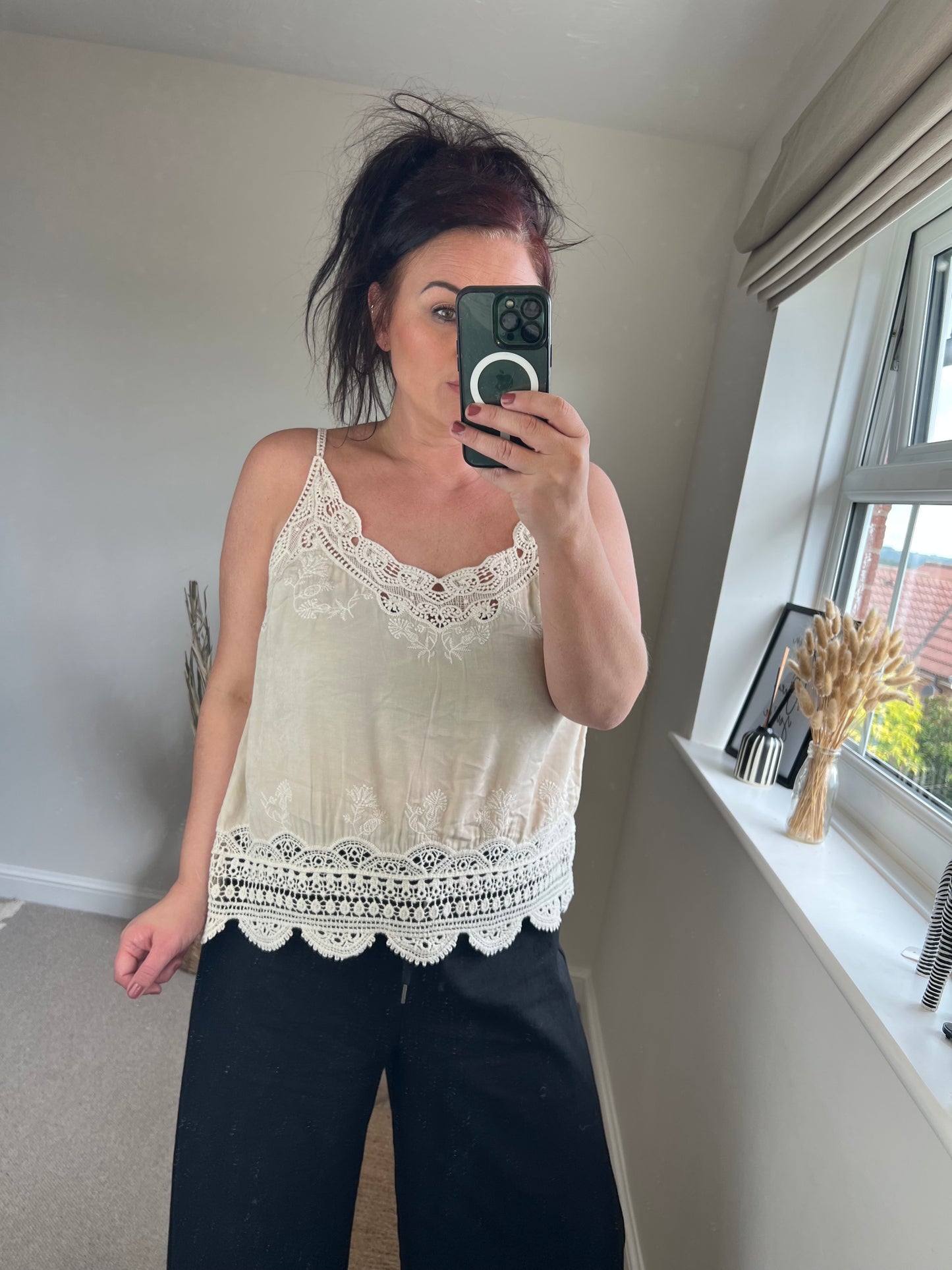 Crochet Cami Top - Cream