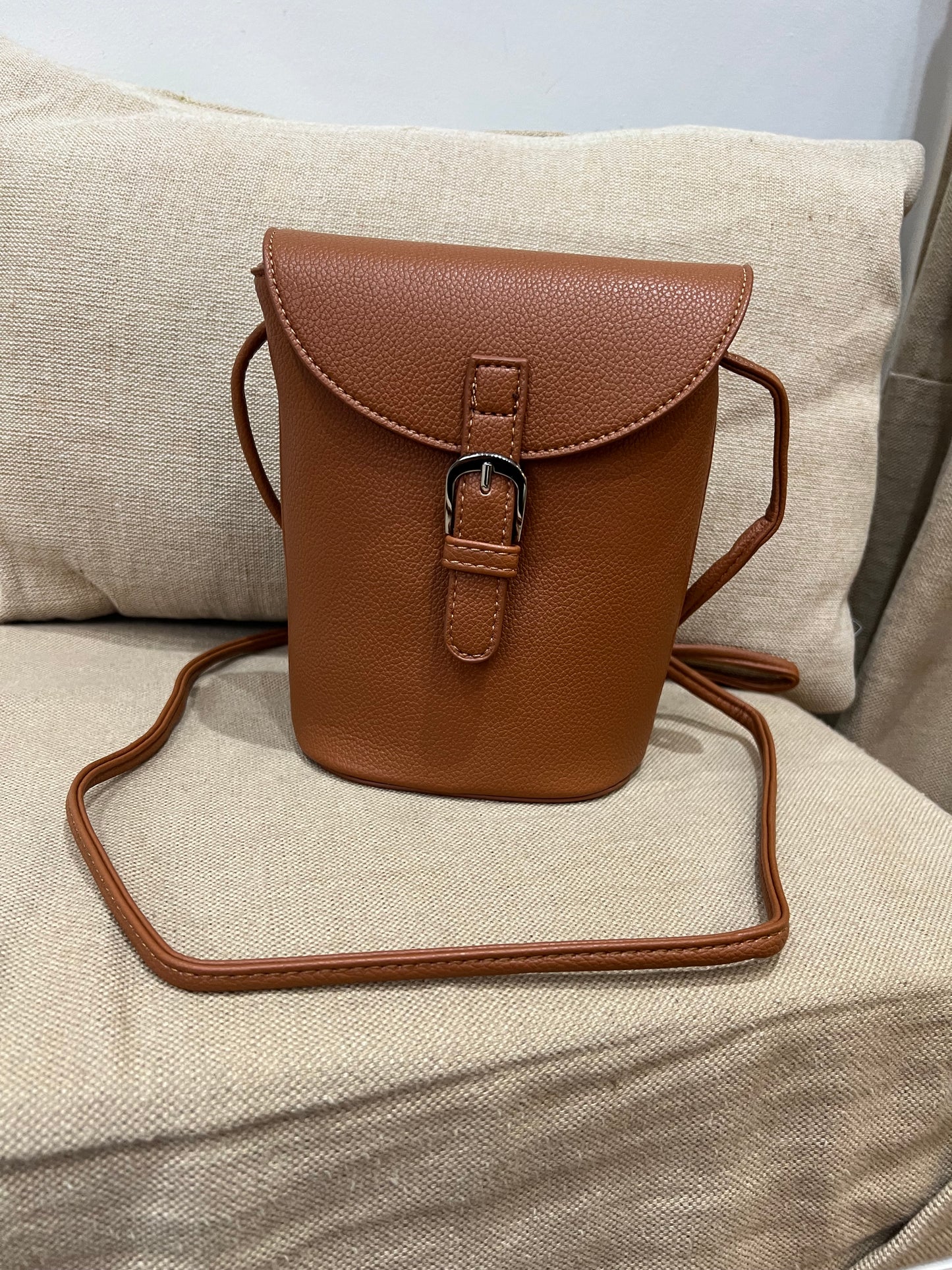 Bucket Crossbody Bag - Tan
