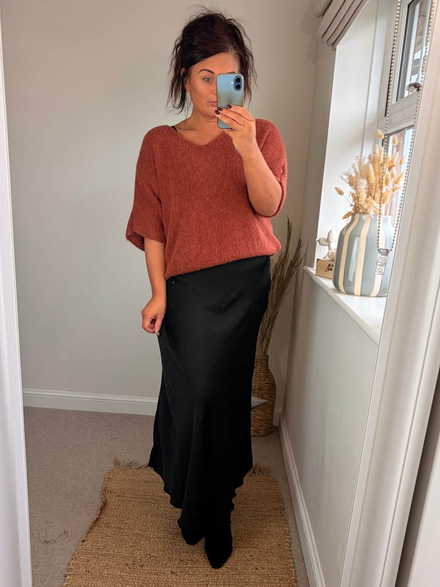 Satin Skirt - Black