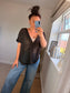 Twist Crochet Top - Chocolate
