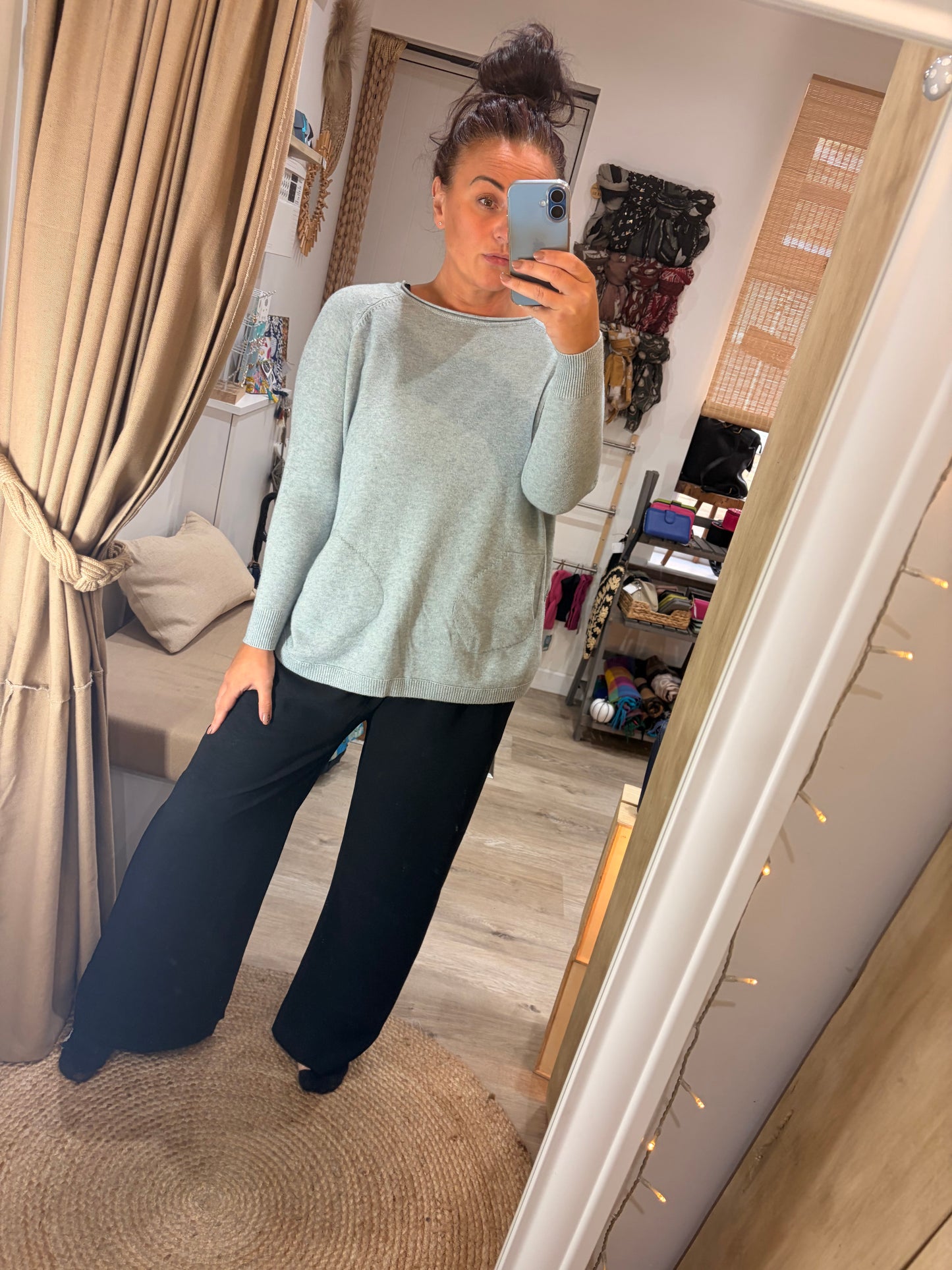 Button Side Jumper - Light Grey