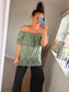 Broderie Anglaise Bardot Top - Khaki