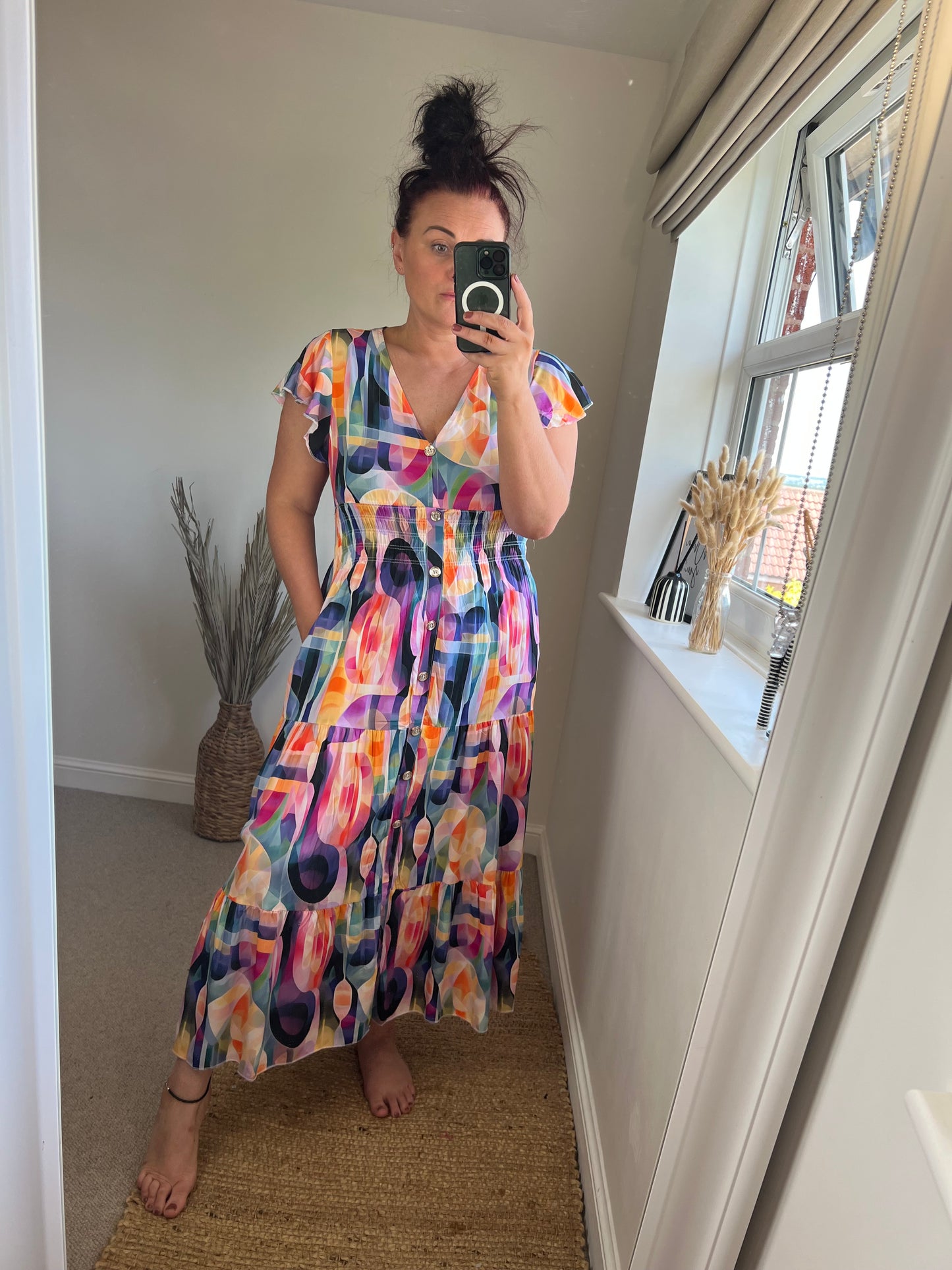 LOTTIE Maxi Button Dress with Pockets -  Retro