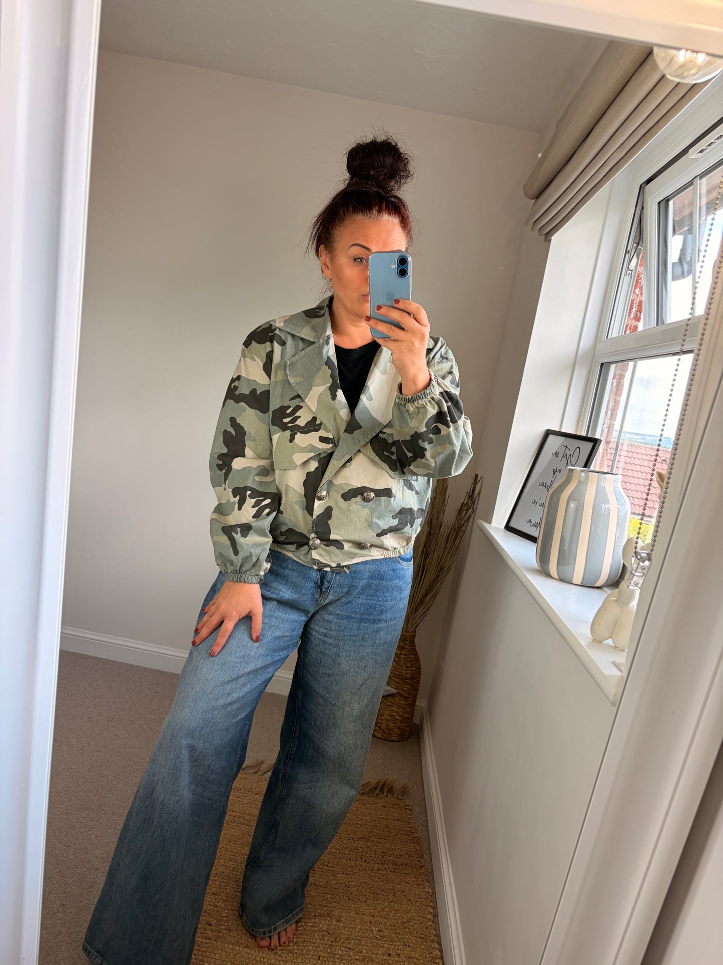 Camo Military Jacket - Light Green