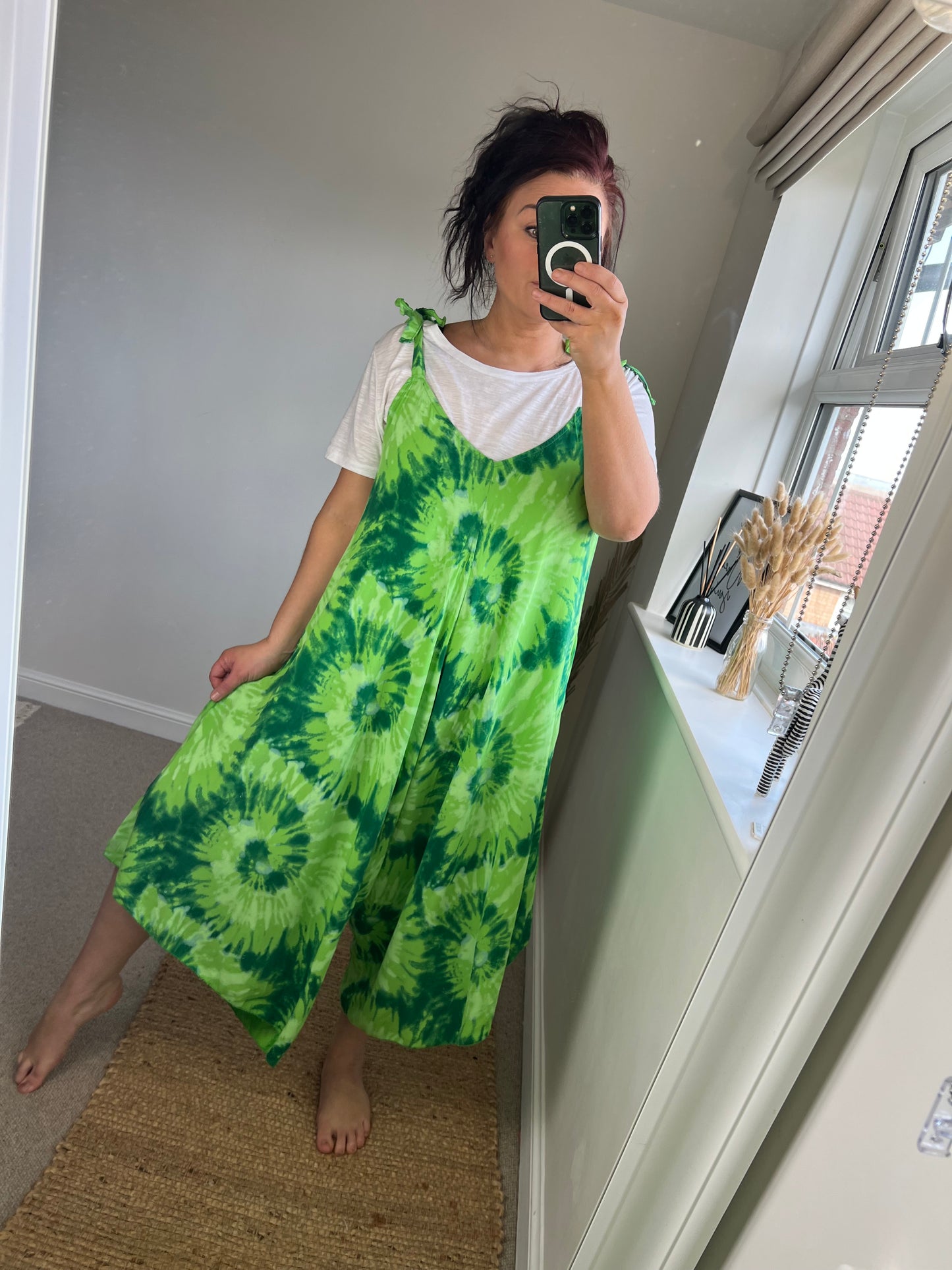 Tie Dye Jumpsuit - Green