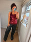Sequin Vest - Red