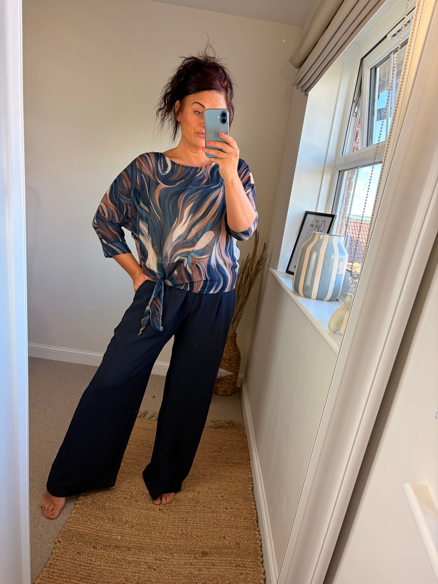 Marble Tie Top - Blue
