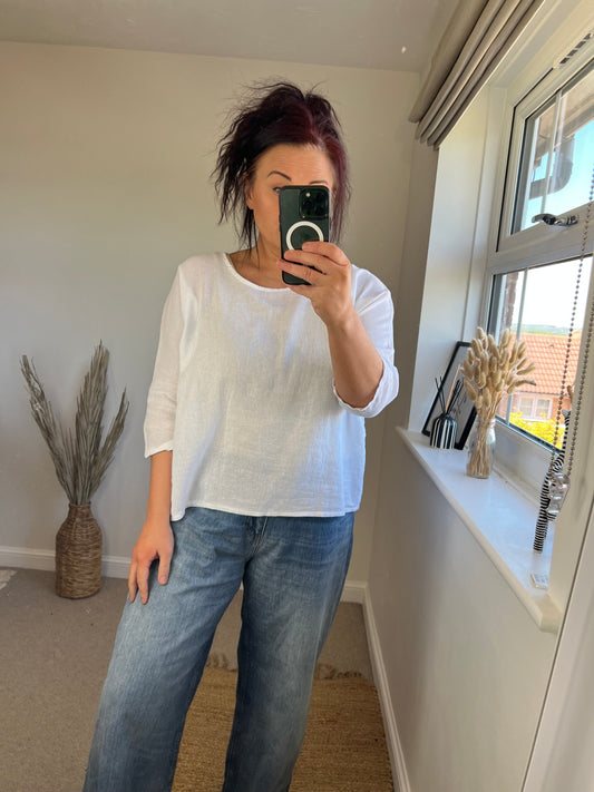 Plain Cotton Top - White