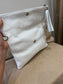 Leather Fold-over Bag - White