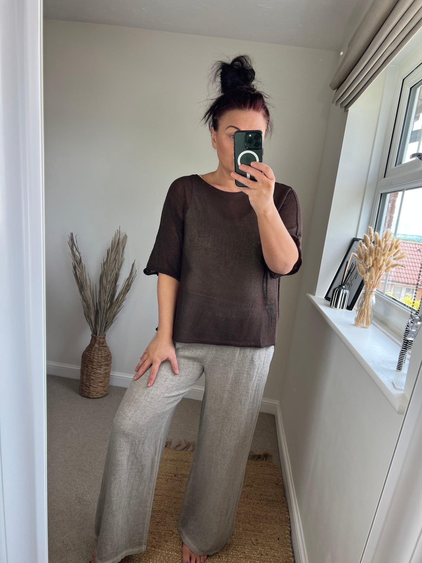 Fine Knit Top - Chocolate