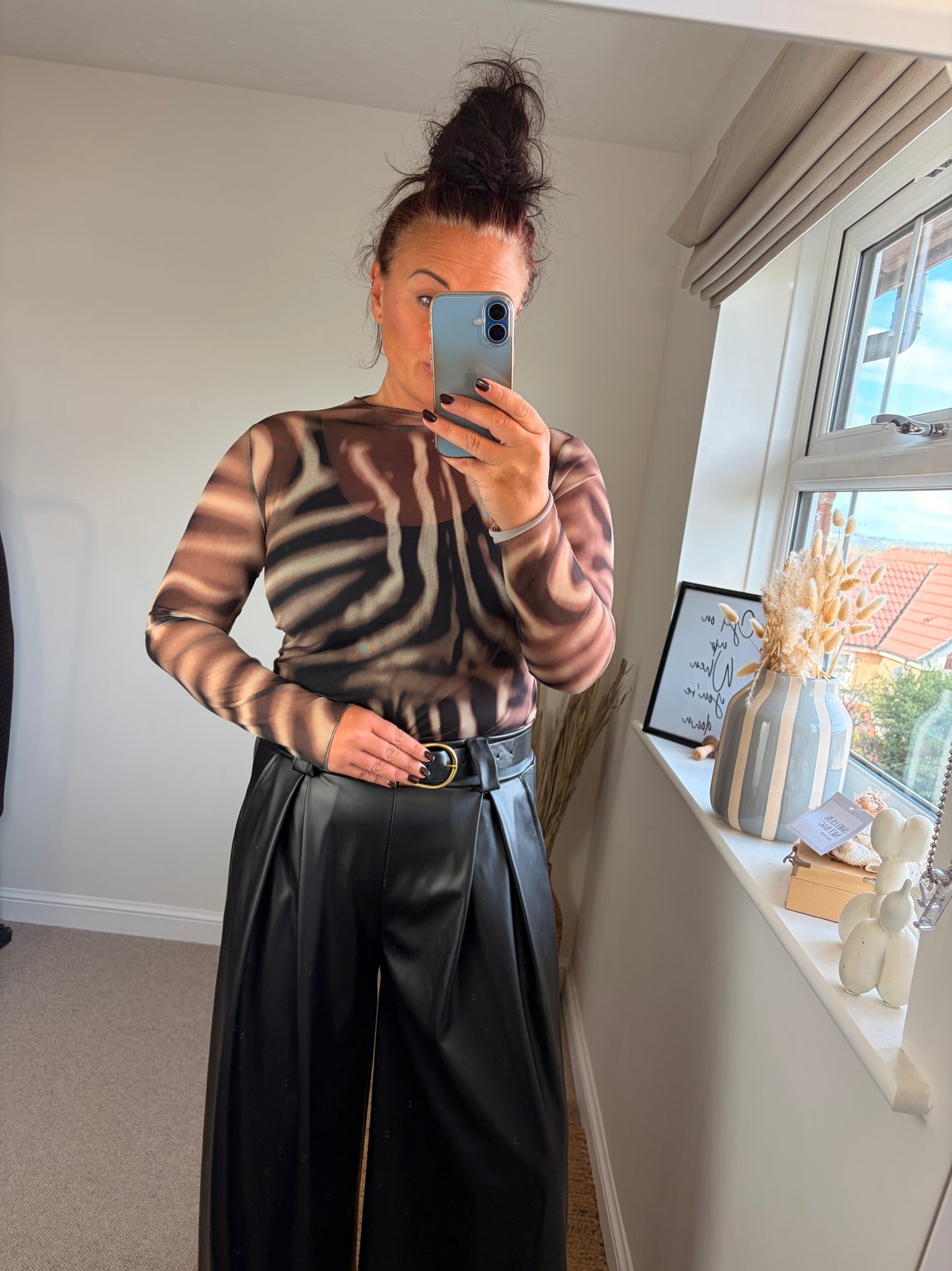 Mesh Layering Top - Black
