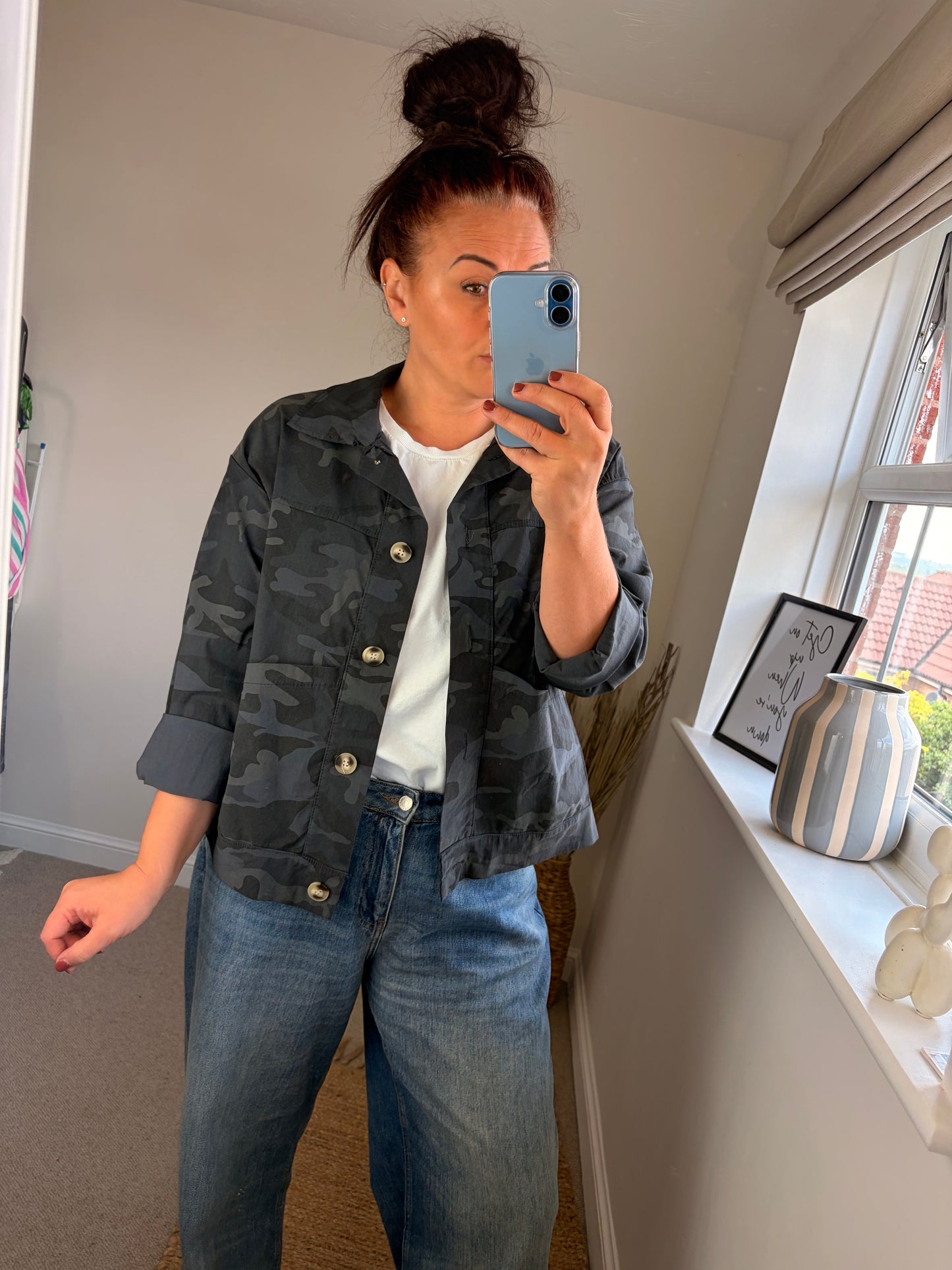 Camo Shirt Jacket - Blue
