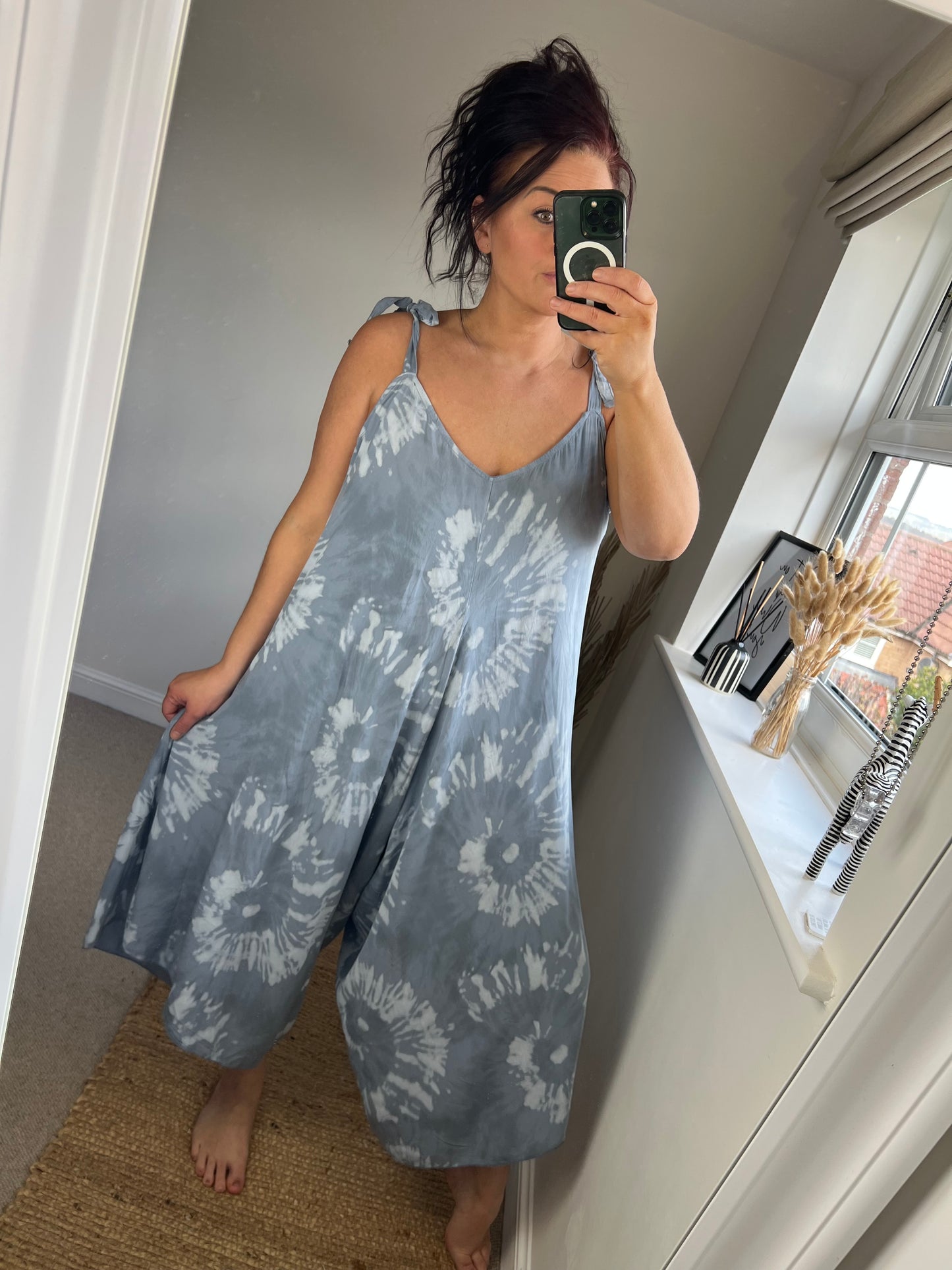 Tie Dye Jumpsuit - Light Blue