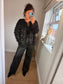 Shaggy Sequin Jacket - Black
