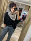 Handkerchief Triangle Scarf - Mocha Leopard