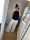 Crinkle Wide Leg Trousers - White