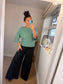 Flute Sleeve Jumper - Sage