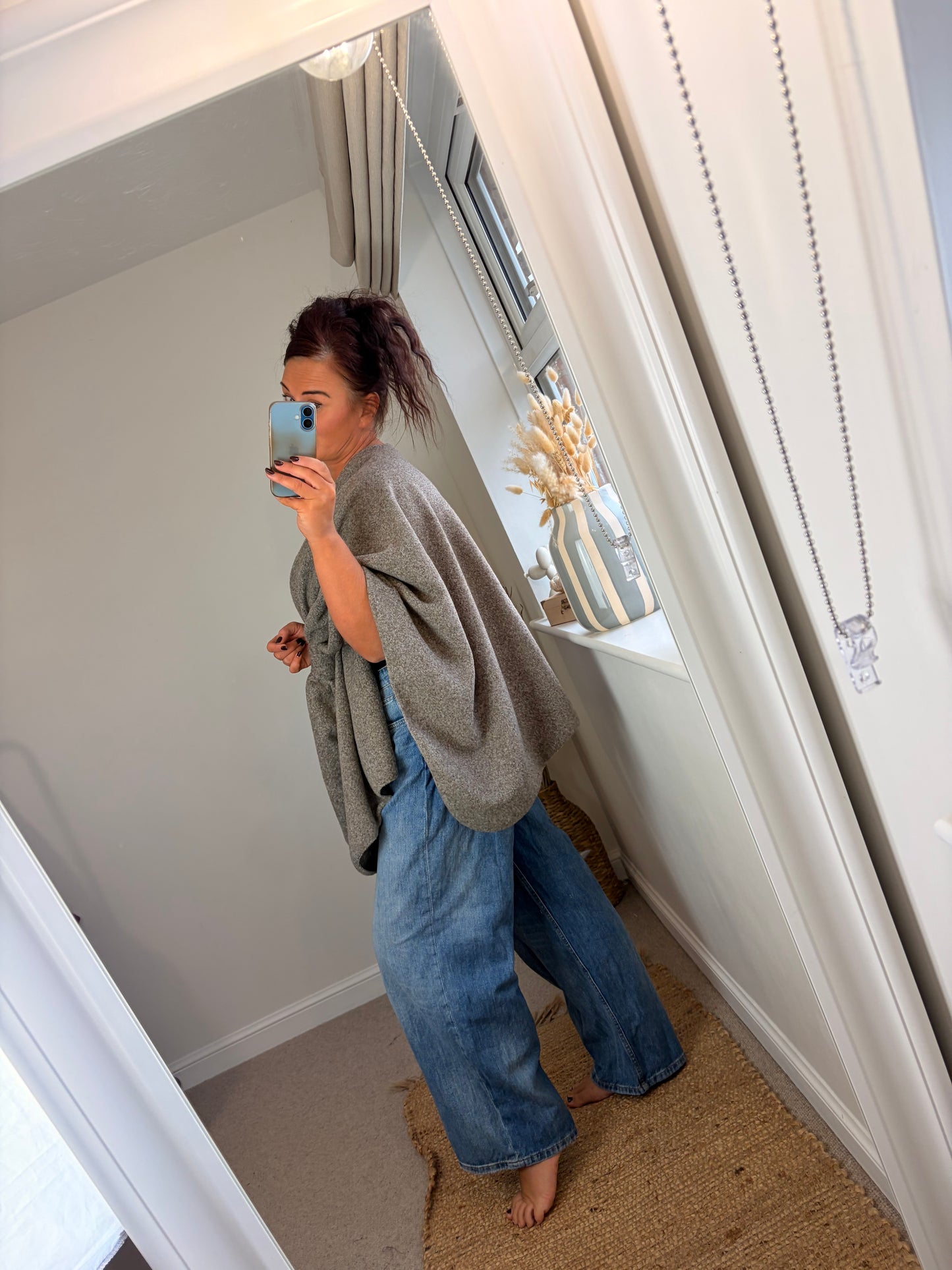 Knotted Poncho - Mocha