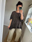 Cotton Kaftan Top - Chocolate
