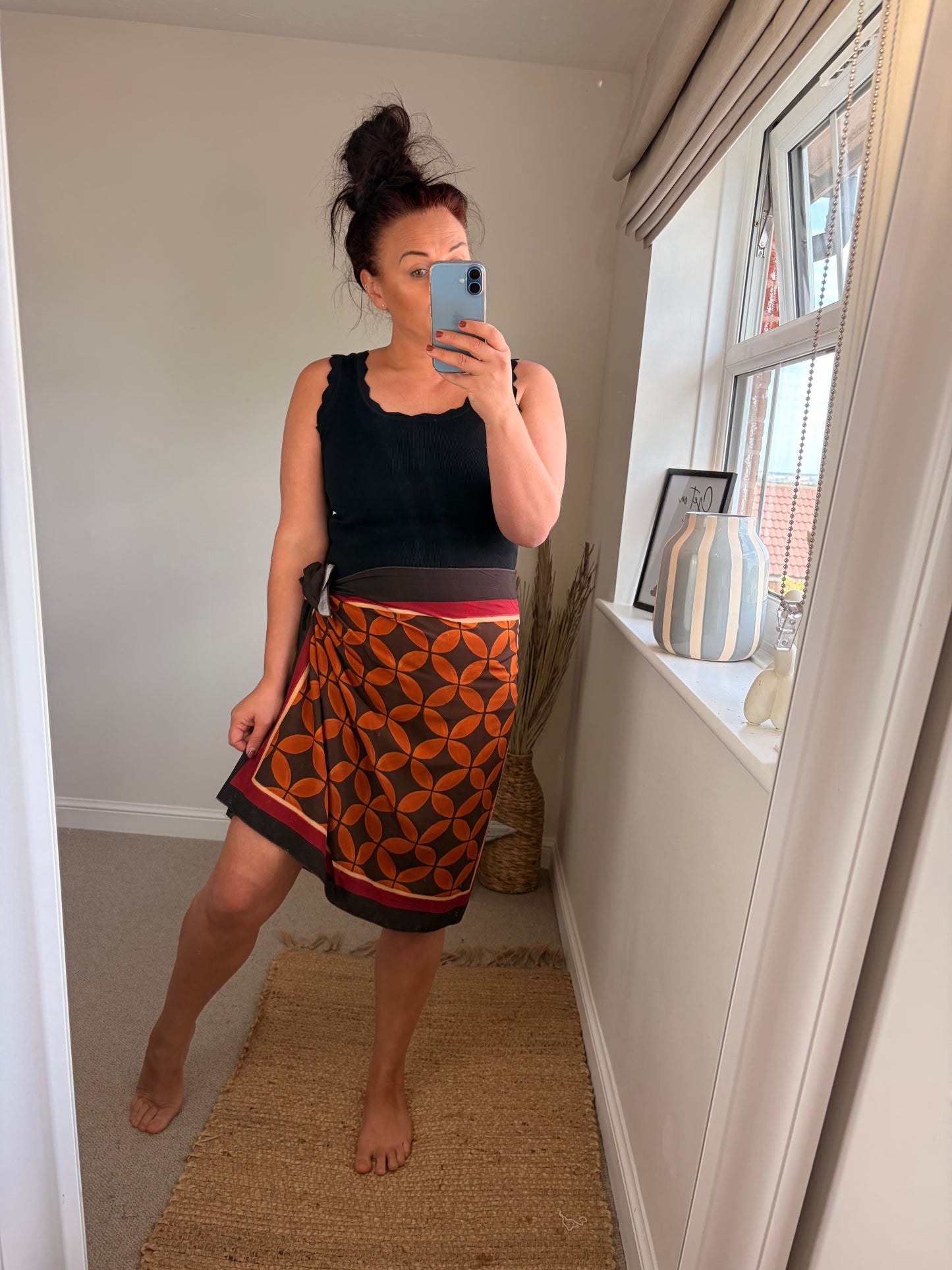 Tie Sarong Skirt - Brown