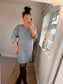 Button Jumper Dress - Grey