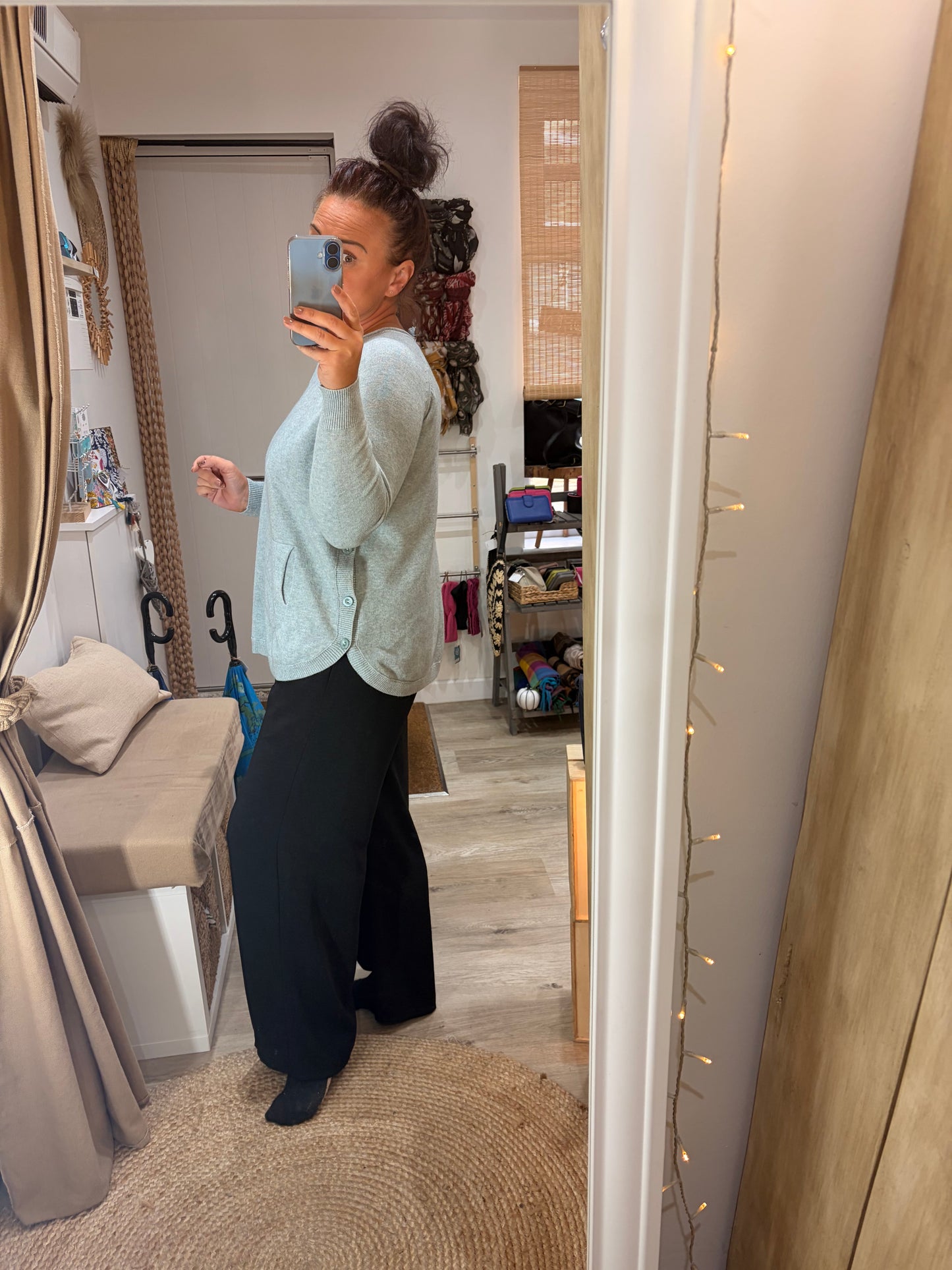 Button Side Jumper - Light Grey