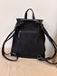 Faux Suede Rucksack - Black