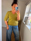 V Neck Three Quarter Jumper - Pistachio