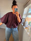 Puff Sleeve Jacket - Plum