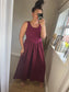 Ribbed Midi Dress - Wine